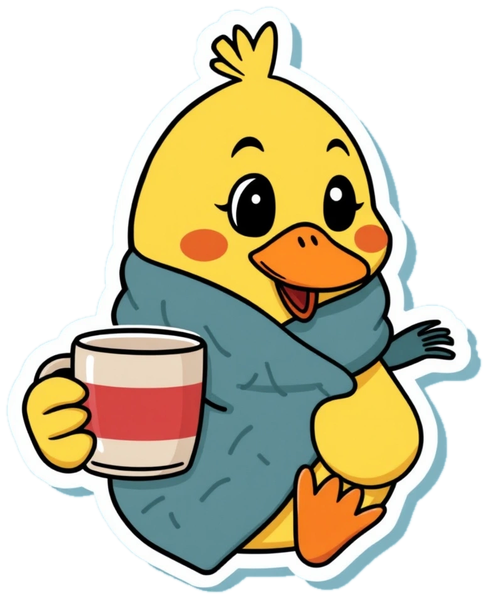 Nora, the Cozy Duck mascot
